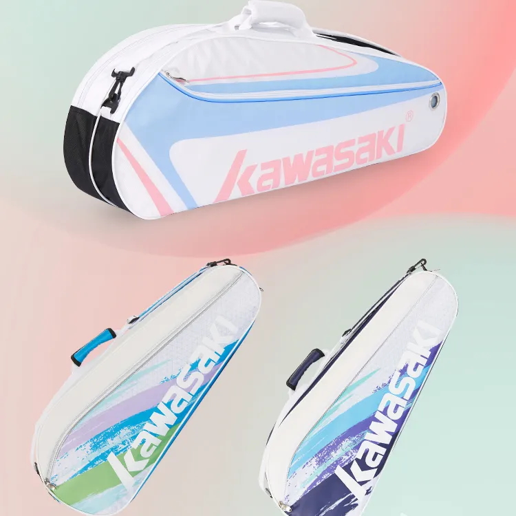 Kawasaki Badminton Racket Bags 3 Rackets Shoulder Bag Unisex-3