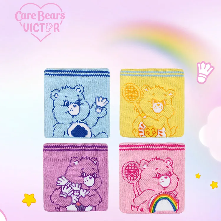 VICTOR x CARE BEARS Wristbands Protective Cotton Elastane Polyester Elastodiene Unisex Basic Protective-1
