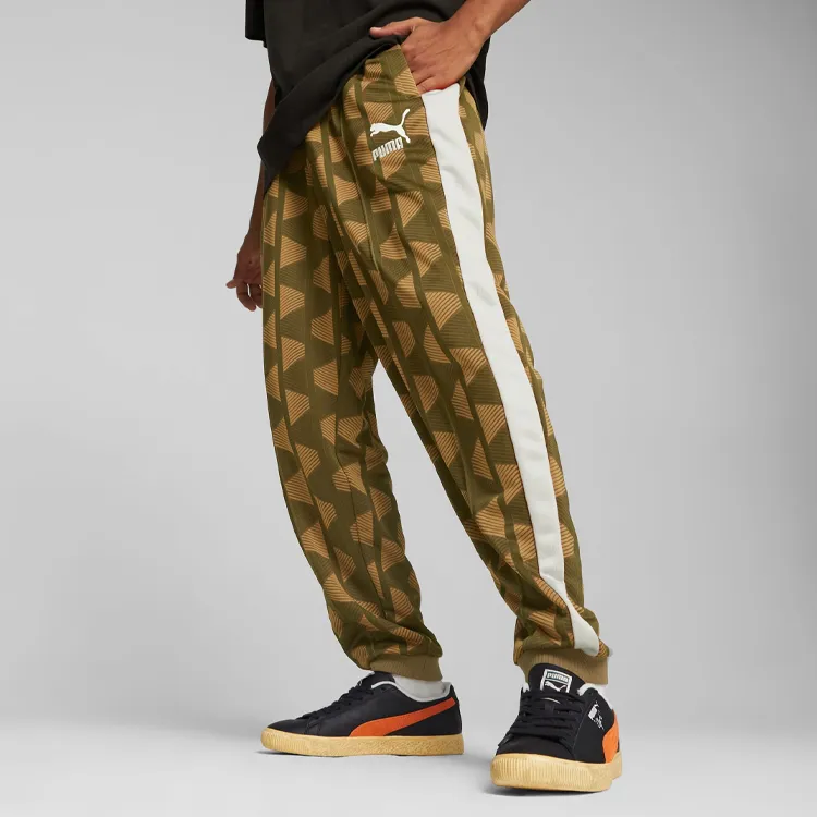 PUMA Knitted Sweatpants Men's Brown-3