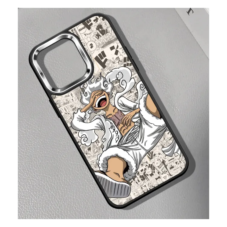 MSMF Glass Material Nika Luffy One Piece Anime Men's Niche Trendy Phone Cases For Iphone12/13/14/15/PLUS/pro/promax-3