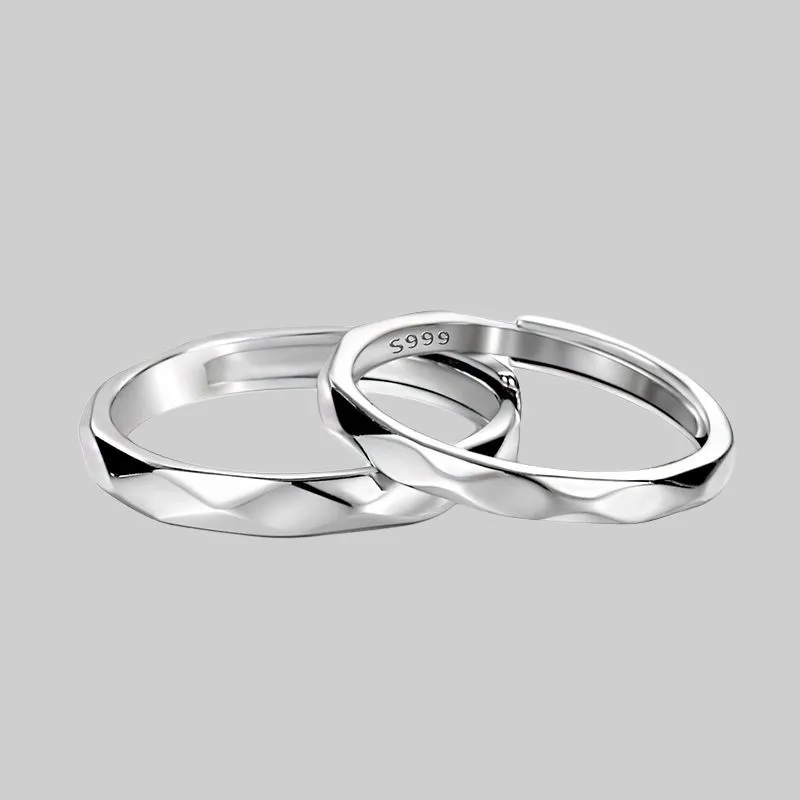 PISHUSHU S999 Fine Silver Rings Unisex-2