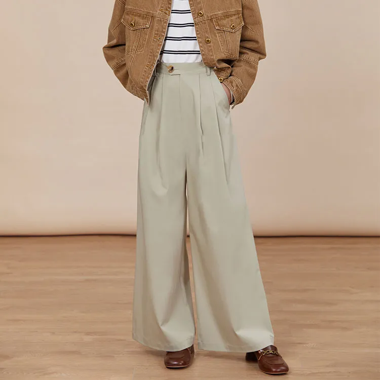 Xu Daqing Casual Pants Women's Cream Apricot-3