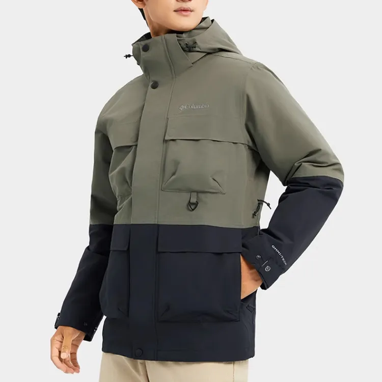 Columbia Transit Water Resistant Windbreaker Jacket Men's Green-6