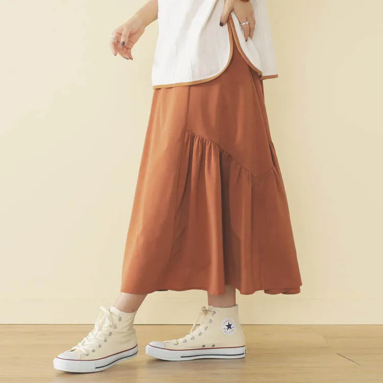 Beams Casual Long Skirts Women's Orange-6