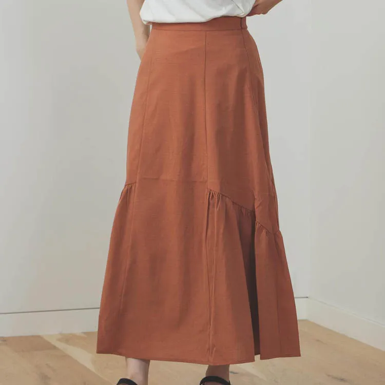 Beams Casual Long Skirts Women's Orange-4