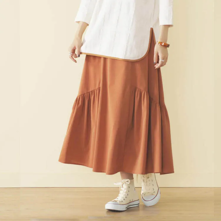 Beams Casual Long Skirts Women's Orange-9