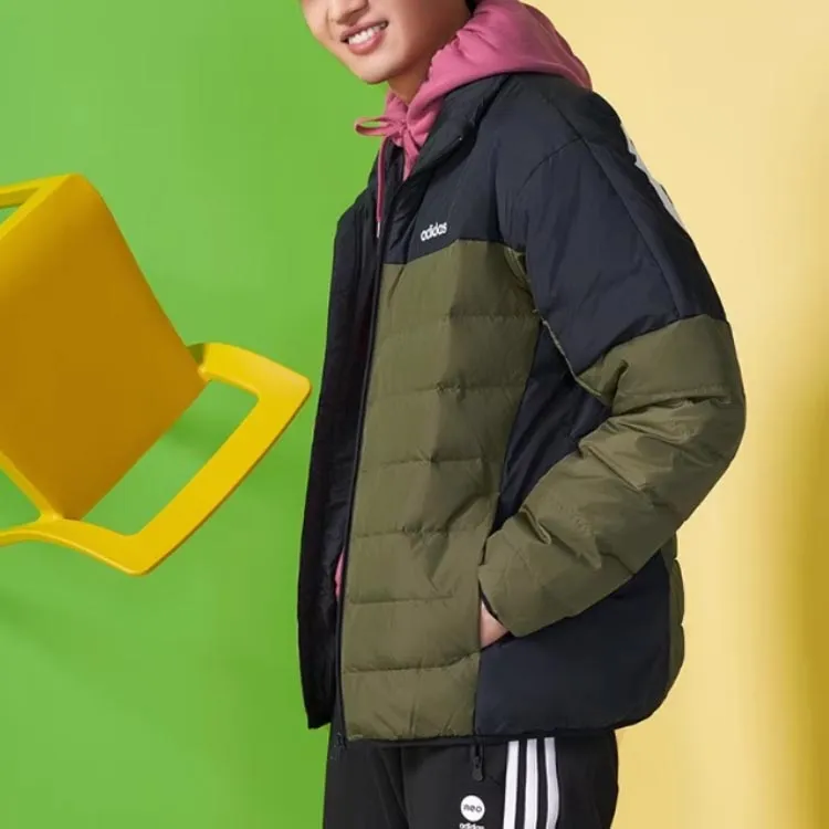 Adidas Neo Down Jackets Men Dark Olive Green-5