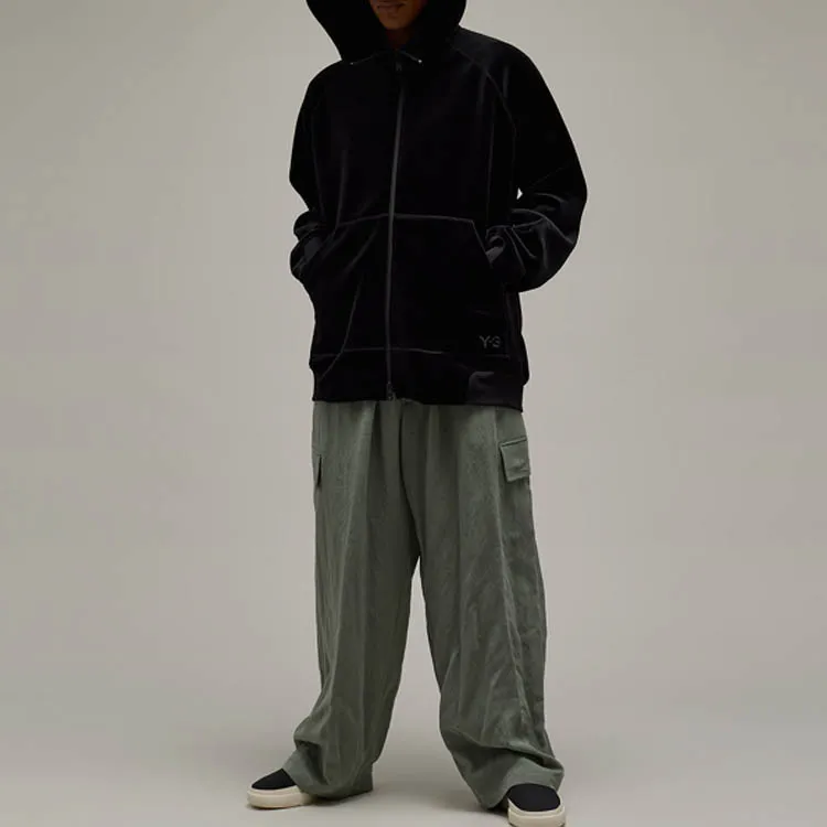 Y 3 Velvet Jackets Unisex Black-6