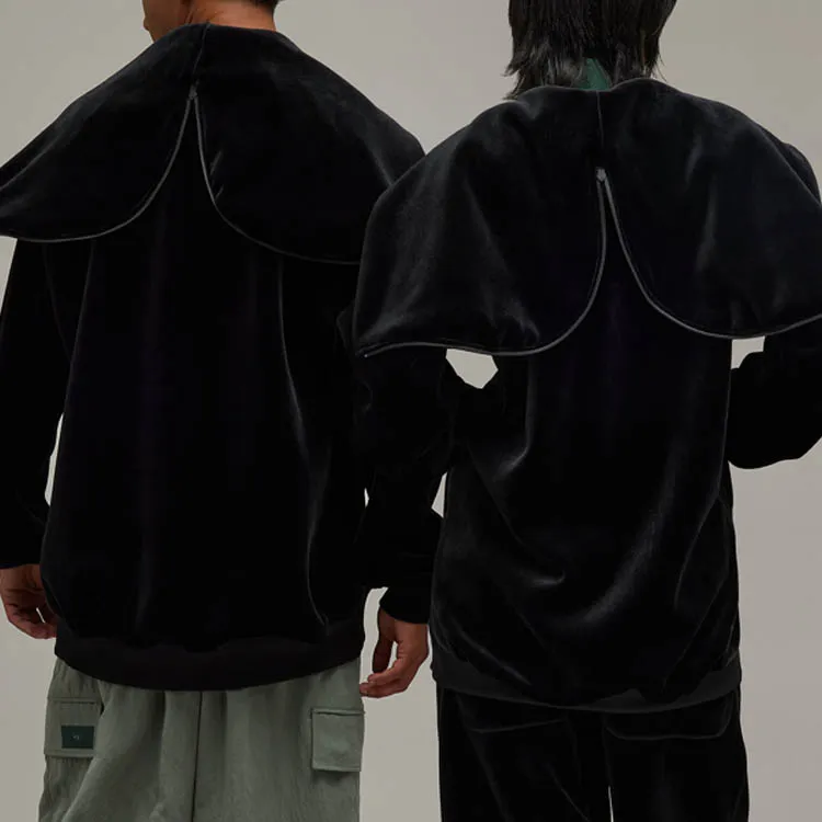 Y 3 Velvet Jackets Unisex Black-4