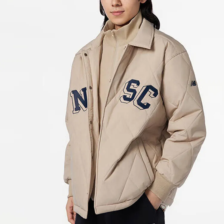 New Balance Puffer Jackets Men Khaki-4