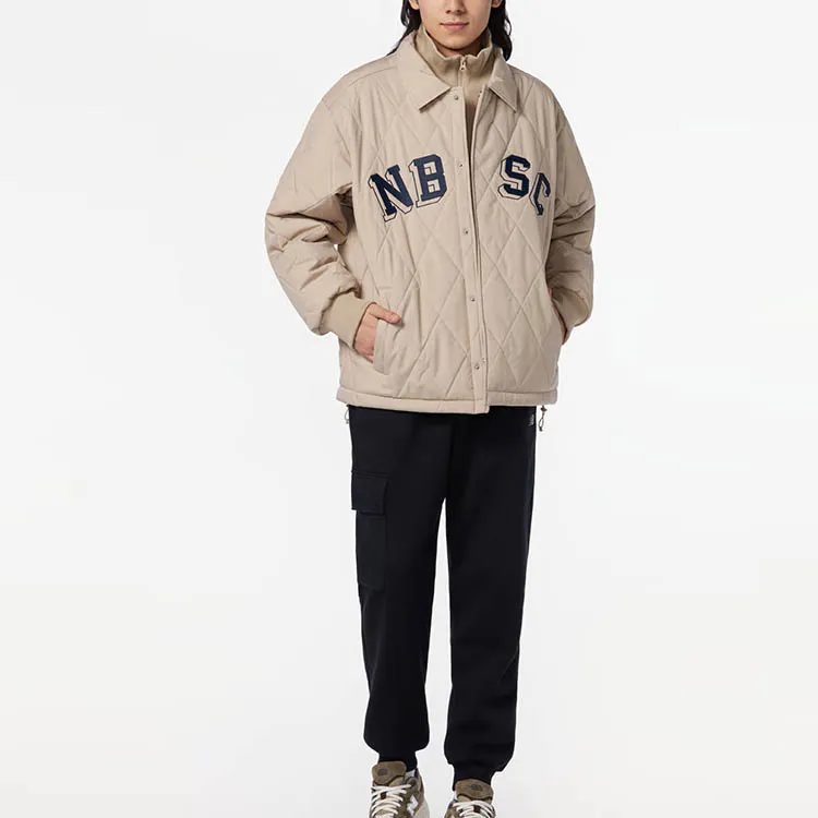 New Balance Puffer Jackets Men Khaki-2