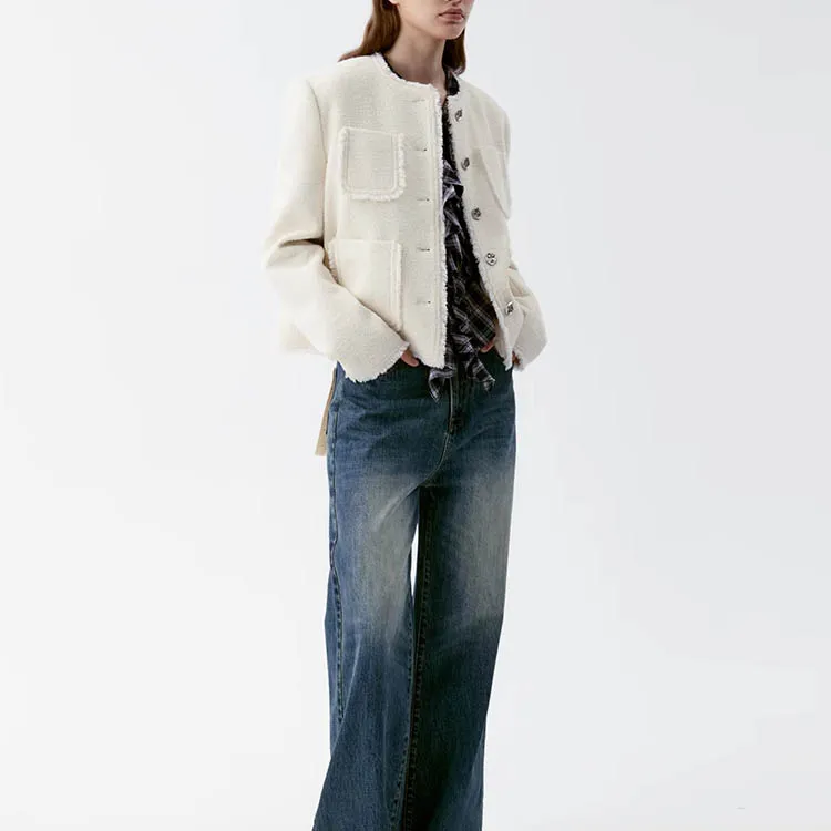 INSISFEMME Velvet Jackets Women's Moscow White-1
