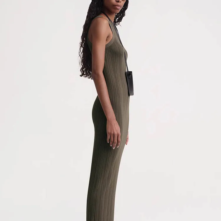 TOTEME Sleeveless Dresses Women's Brown-4