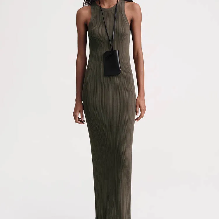 TOTEME Sleeveless Dresses Women's Brown-3