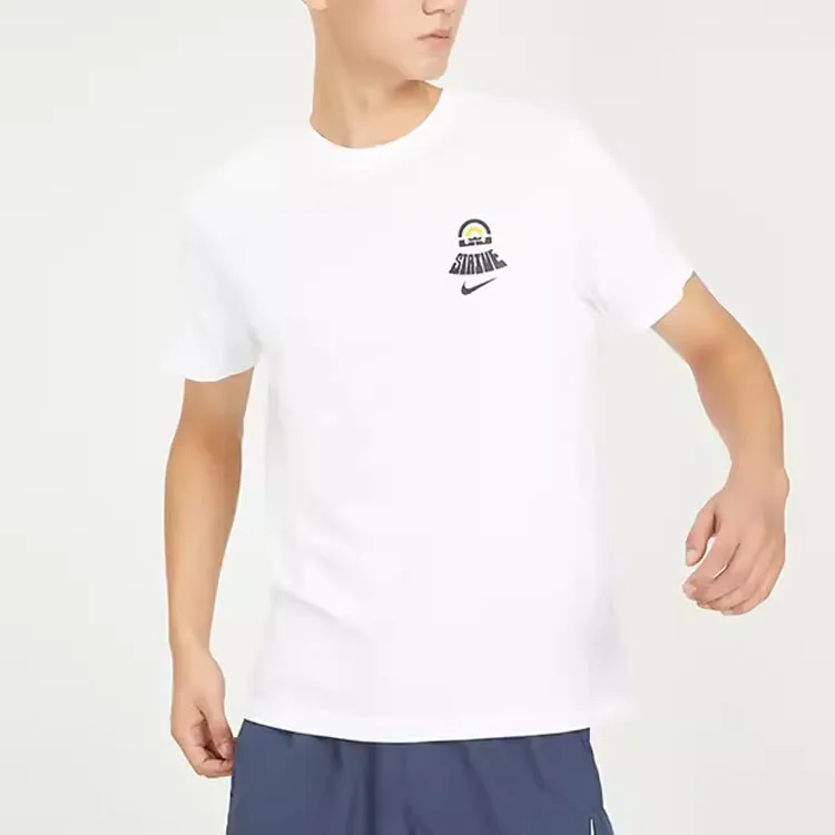 Nike T Shirts Men White-3