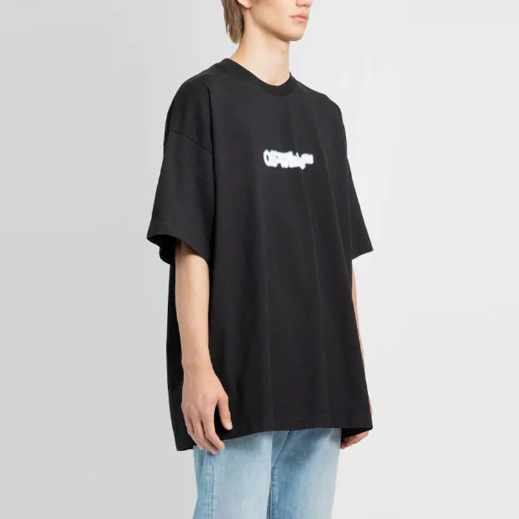 OFF-WHITE Blurred Logo-print Cotton T-shirt-4