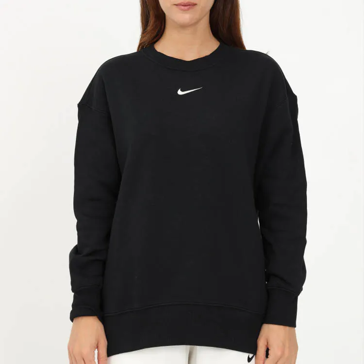 Nike Women's Phoenix Fleece Oversized Crewneck Sweatshirt Black-3
