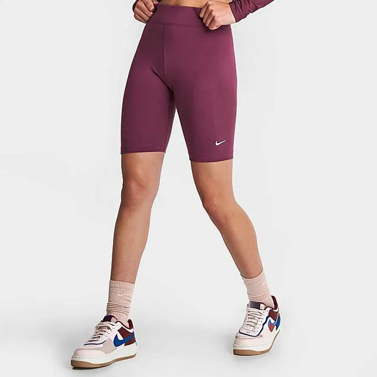 Nike Sportswear Essentials Series Sports Shorts Women's Deep Red-4