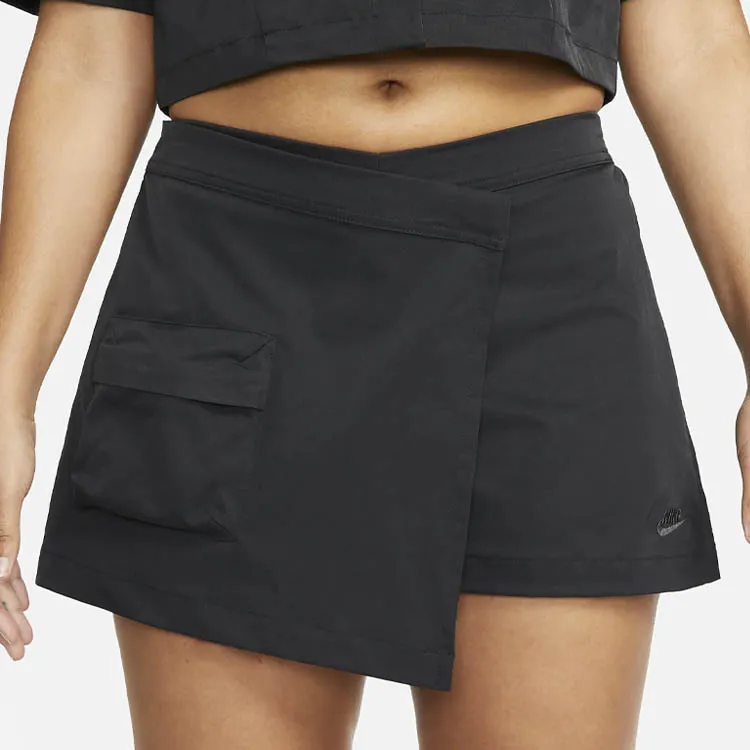 Nike SPORTSWEAR TECH PACK Casual Short Skirts Women's Black-2