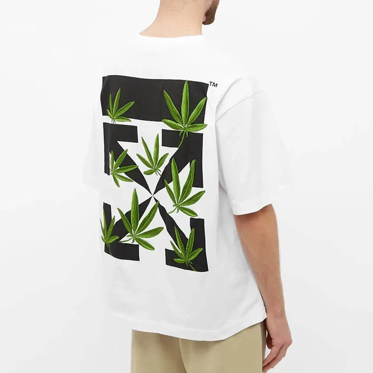OFF WHITE Weed Arrows Oversized T Shirt-5