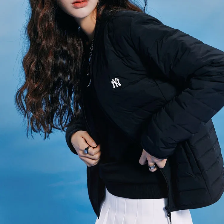 MLB Down Jacket Winter Cropped Unisex Black-4