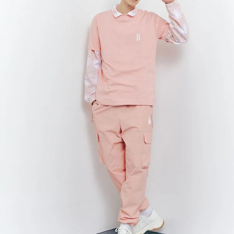 MLB Set-in Sleeve T-Shirt Unisex Pink-4