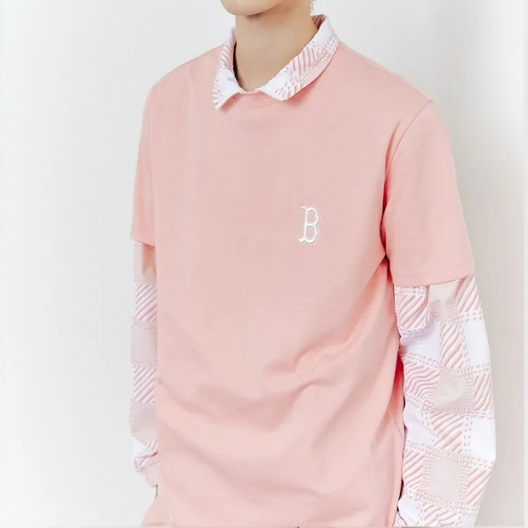 MLB Set-in Sleeve T-Shirt Unisex Pink-6