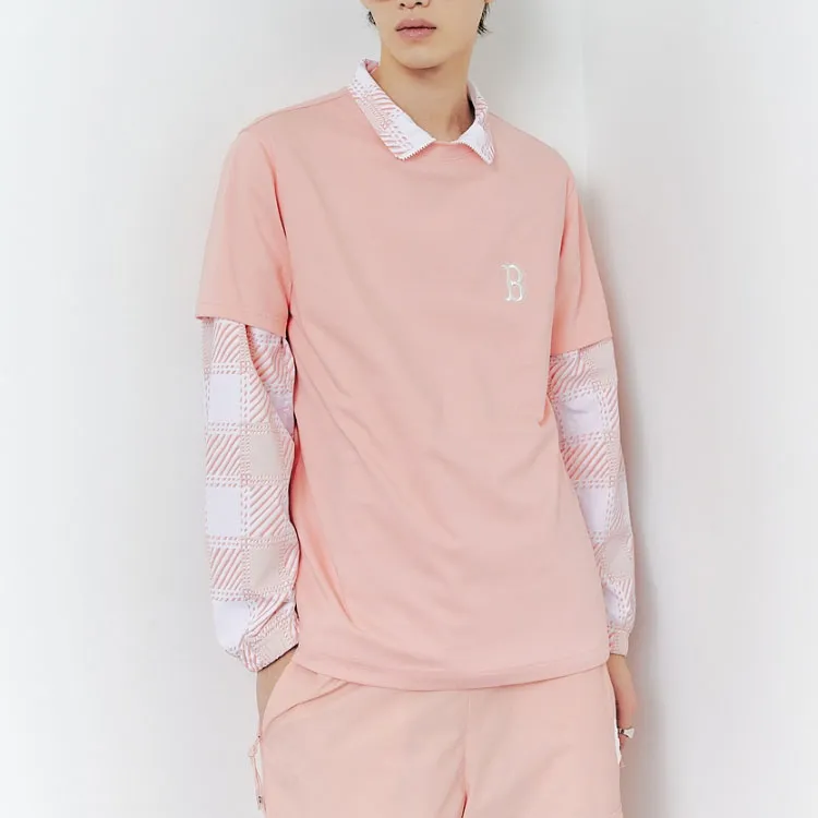 MLB Set-in Sleeve T-Shirt Unisex Pink-5