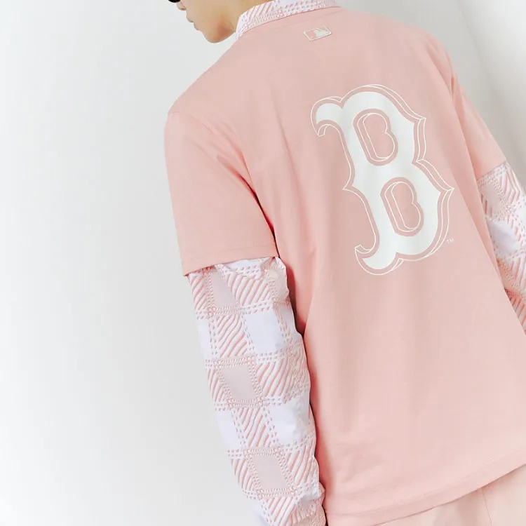 MLB Set-in Sleeve T-Shirt Unisex Pink-7