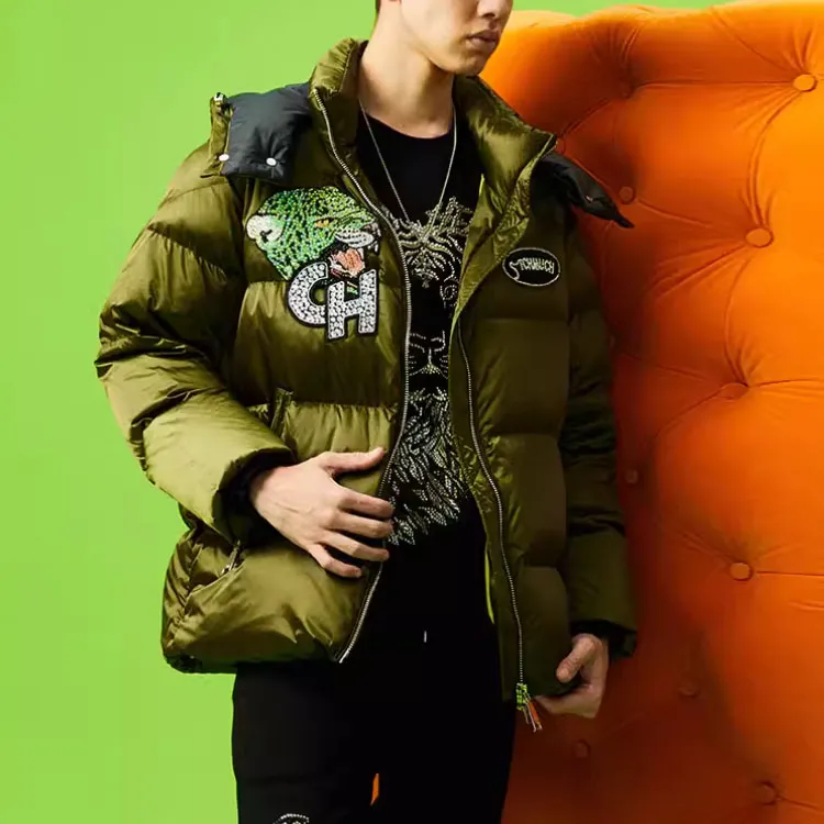 TCH Down Jackets Unisex Army Green-4
