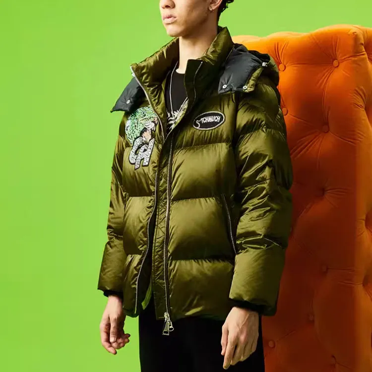 TCH Down Jackets Unisex Army Green-5