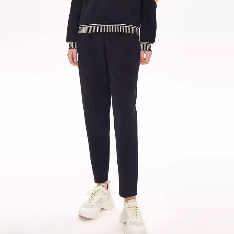 XII BASKET Casual Pants Women's Navy Blue-4