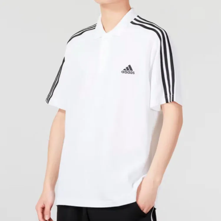 Adidas Polo Shirts Men White-5