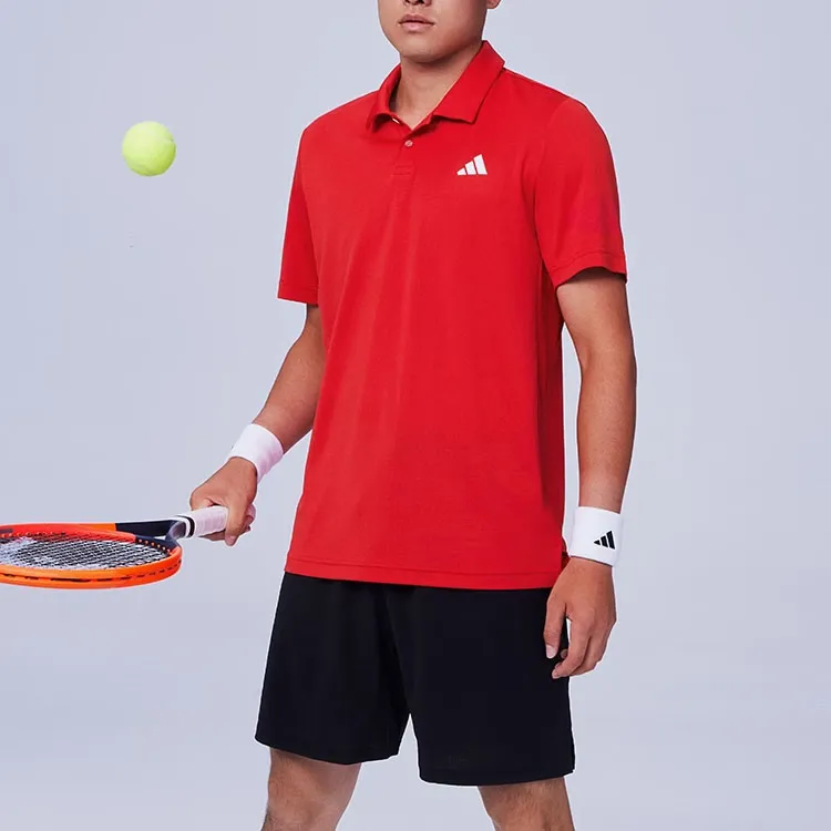 Adidas China Tennis Team Olympics Collection HEAT.RDY Pro Polo Shirt Men's Light Scarlet/White-2