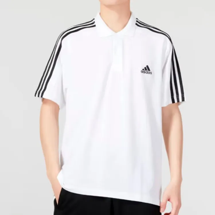 Adidas Polo Shirts Men White-4