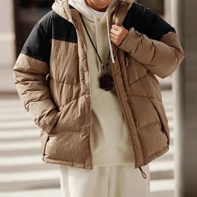 LiNing Sports Life Collection Down Jacket Men's Light Chestnut Brown-3