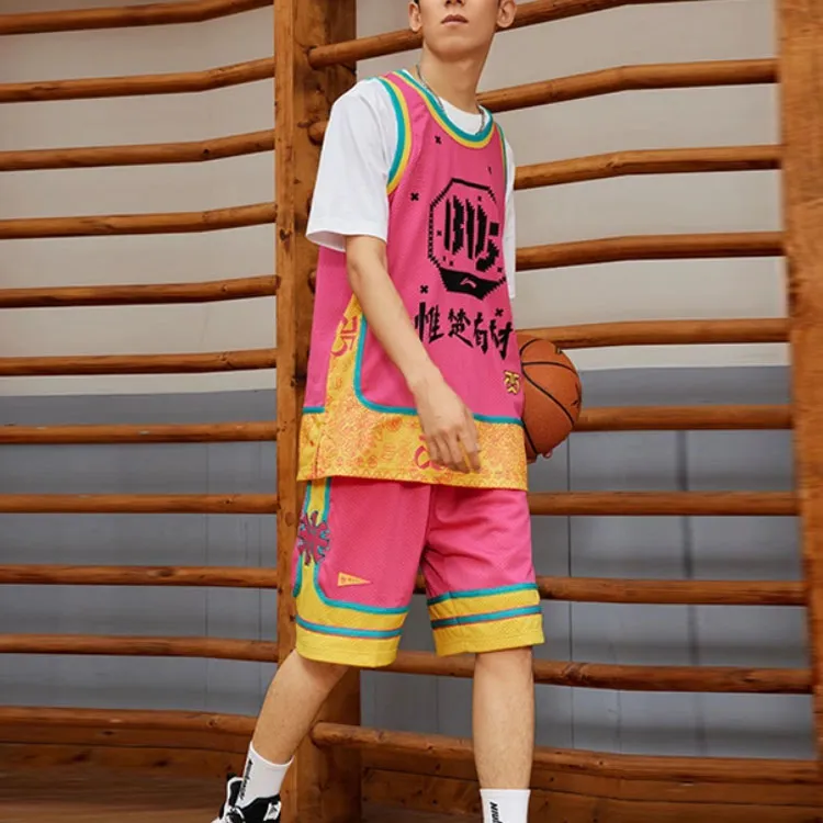 LiNing Basketball Jersey Men's Pink-2