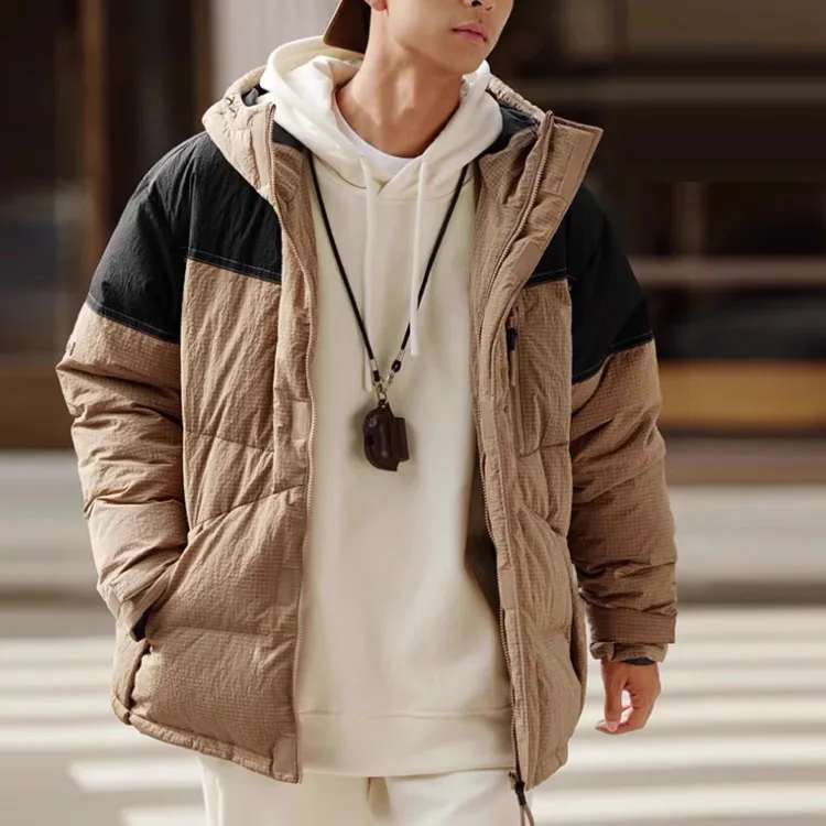 LiNing Sports Life Collection Down Jacket Men's Light Chestnut Brown-2