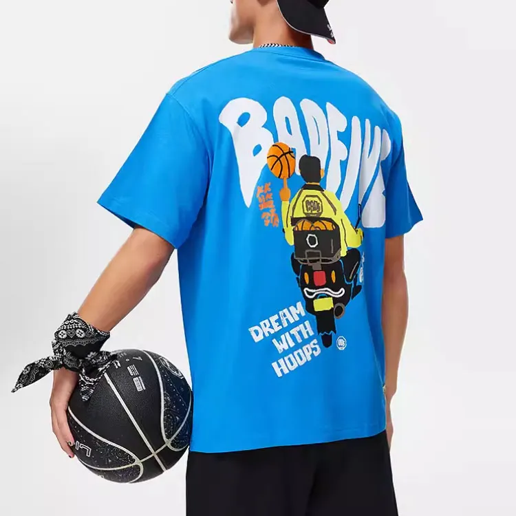 LiNing Badfive T Shirt Unisex Interstellar Blue-3