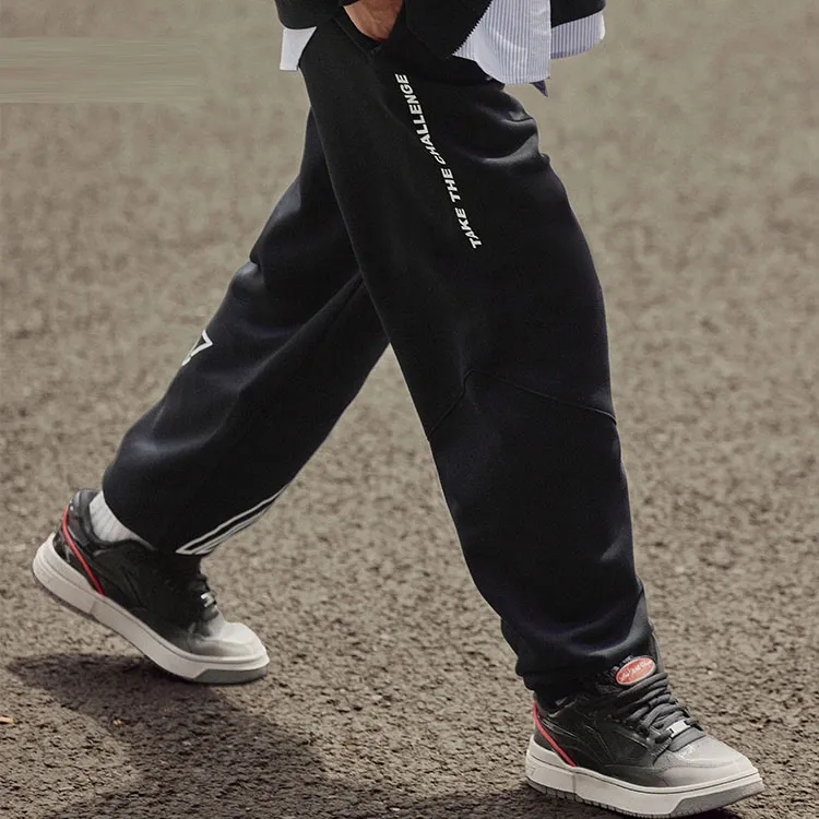 LiNing Sports Lifestyle Collection Sports Fashion Collection Knitted Sweatpants Men's Black-4