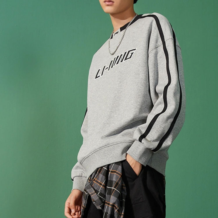 LiNing Sports Life Collection Sweatshirt Unisex Heather Gray