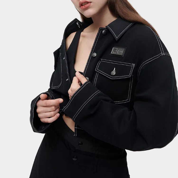 FILA FUSION FILA FUSION X BEAMS Co branded Series Jacket Women's Jet Black-5