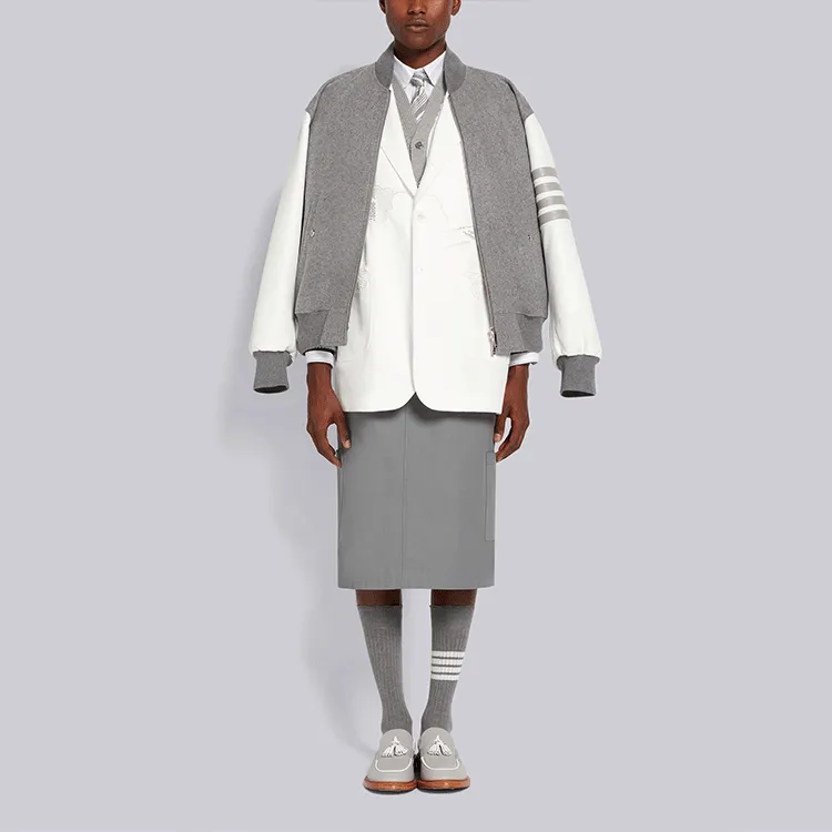THOM BROWNE 4 Bar Stripe Bomber Jacket-1