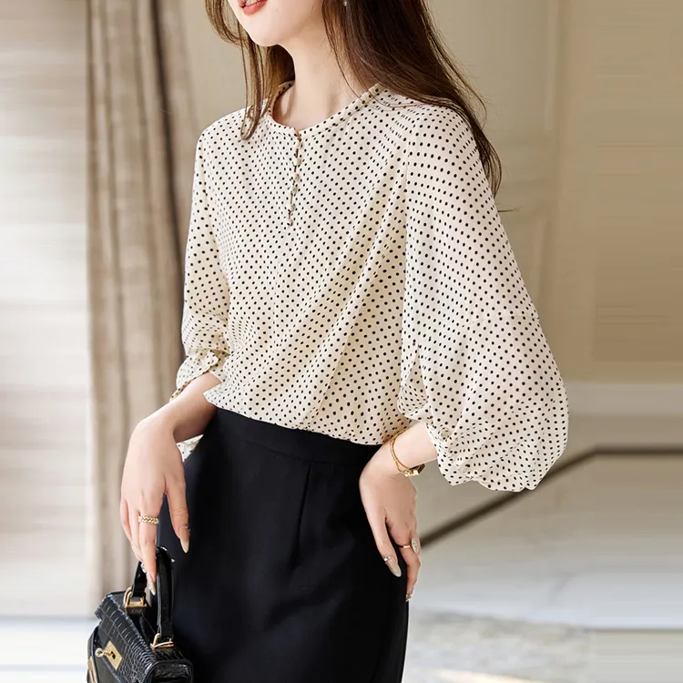【dme】 Chiffon Shirts Women's Ecru-2