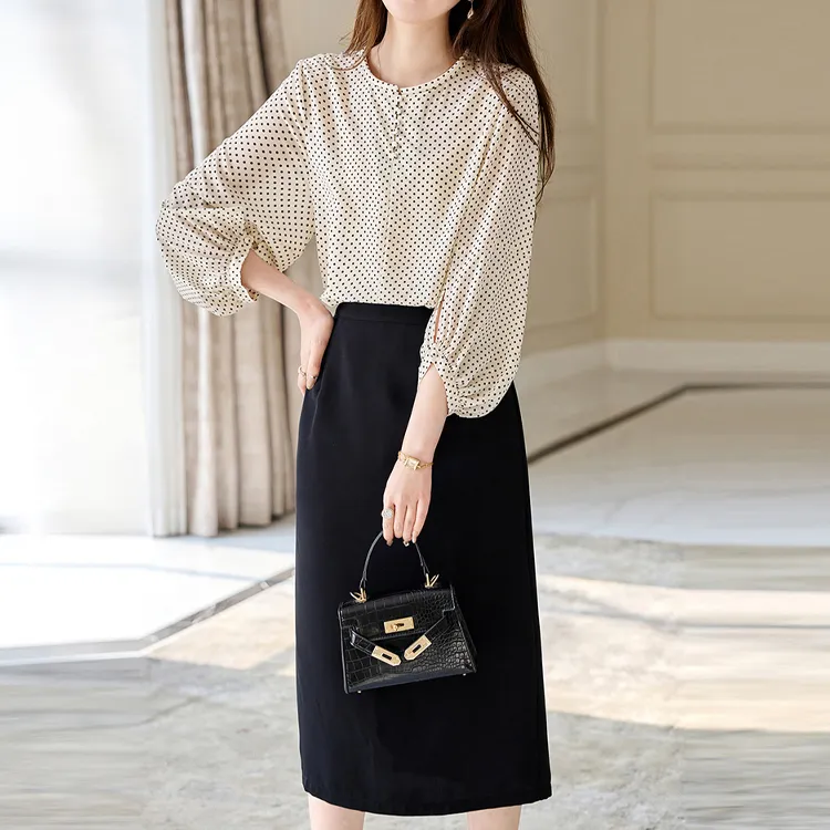 【dme】 Chiffon Shirts Women's Ecru-3