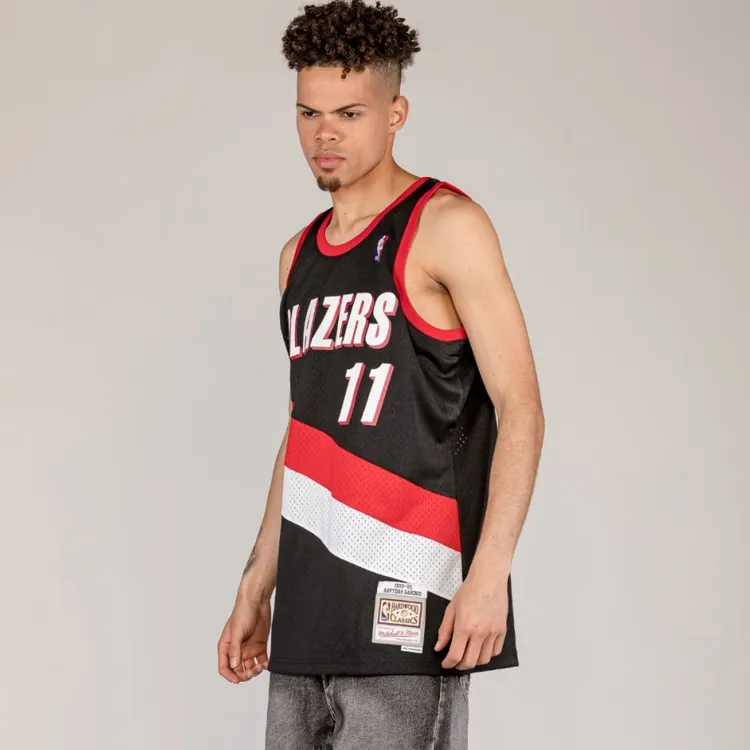 Mitchell & Ness Portland Trail Blazers 1999/00 Arvydas Sabonis Swingman Road Jersey-5