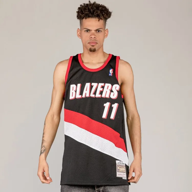 Mitchell & Ness Portland Trail Blazers 1999/00 Arvydas Sabonis Swingman Road Jersey-2
