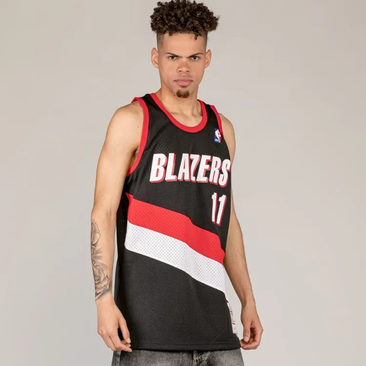 Mitchell & Ness Portland Trail Blazers 1999/00 Arvydas Sabonis Swingman Road Jersey-3