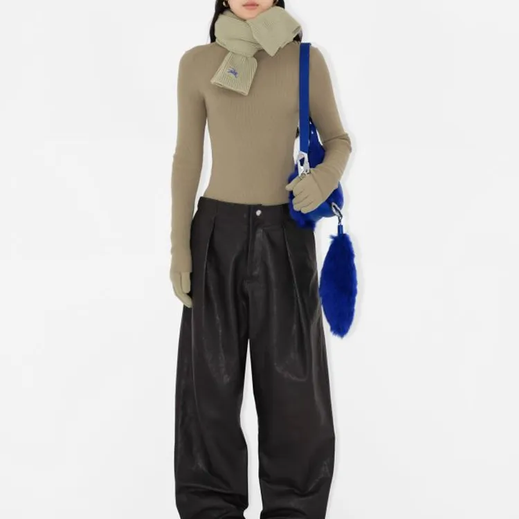 Burberry EKD embroidered Cashmere Scarf-3