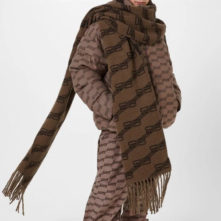 Balenciaga Logo-jacquard Scarf-2